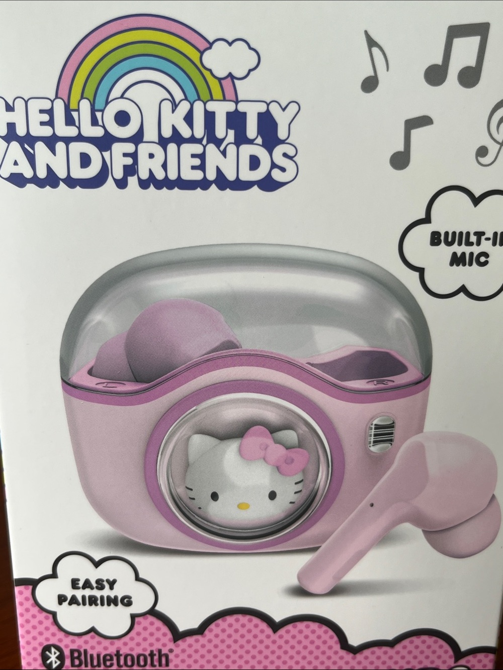 Sanrio Hello Kitty Pink Wireless Earbuds with Charging Case